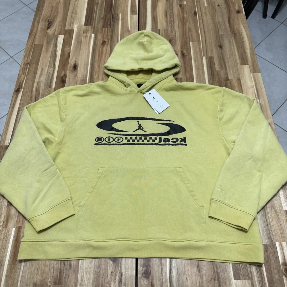 Jordan Travis Scott‎ Hoodie Mens XL Celery Heavyweight Streetwear Pullover NWT